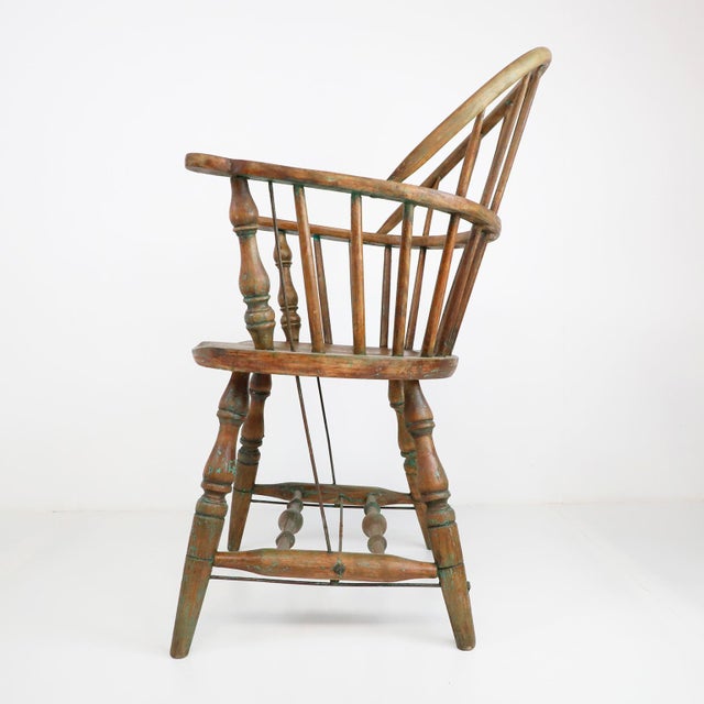 English Antique English Country Windsor Armchair For Sale - Image 3 of 6