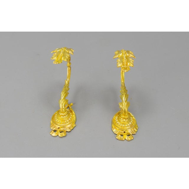 French Louis XIV Style Gilt Bronze Curtain Tiebacks or Curtain Holders, 1920s, Set of 2 For Sale - Image 9 of 17