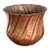 Vintage Hammered Copper Planter With Swirl Fluting For Sale