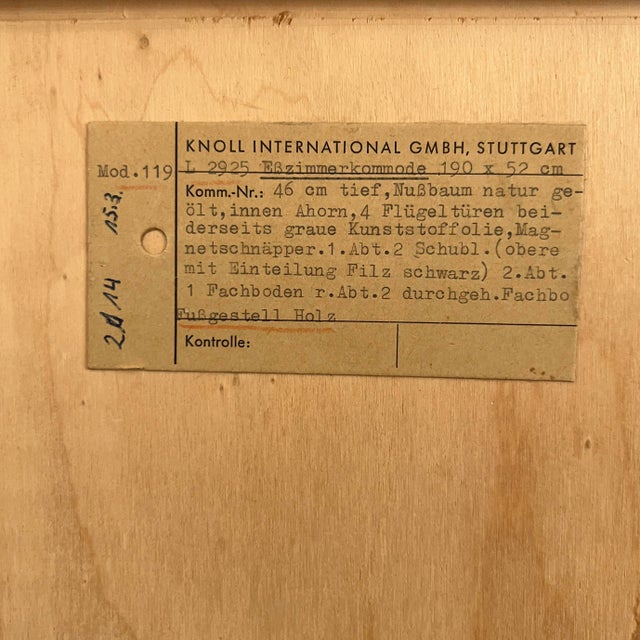 Vintage Model 119 Sideboard by Florence Knoll for Knoll International, 1960s For Sale - Image 16 of 18