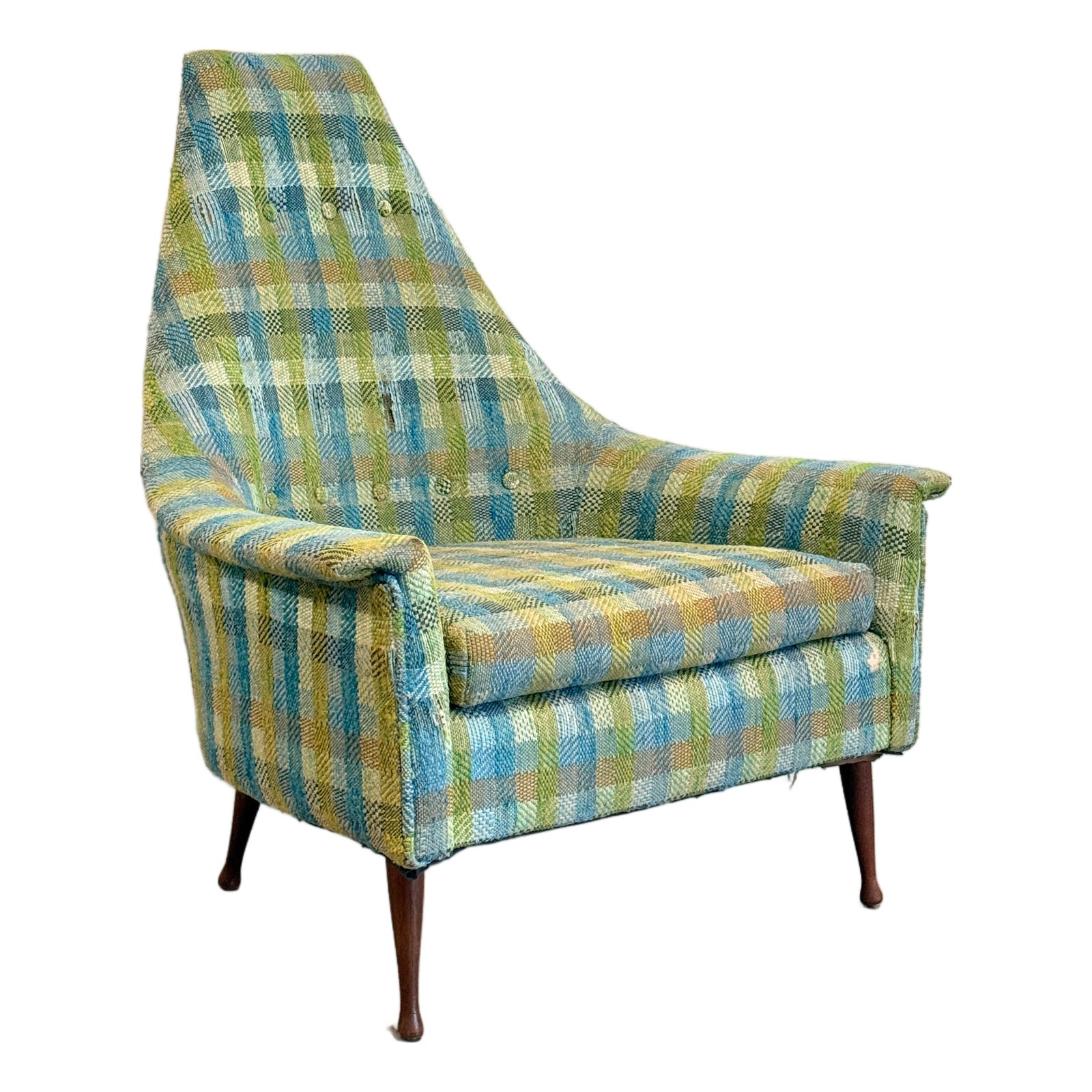 Ben Seibel Mid Century Modern High Back Lounge Chair c.1960's