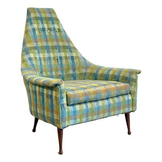 Ben Seibel Mid Century Modern High Back Lounge Chair c.1960's For Sale