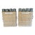 Early 20th Century Pair of World War II Wicker Canister Holders With Canisters For Sale