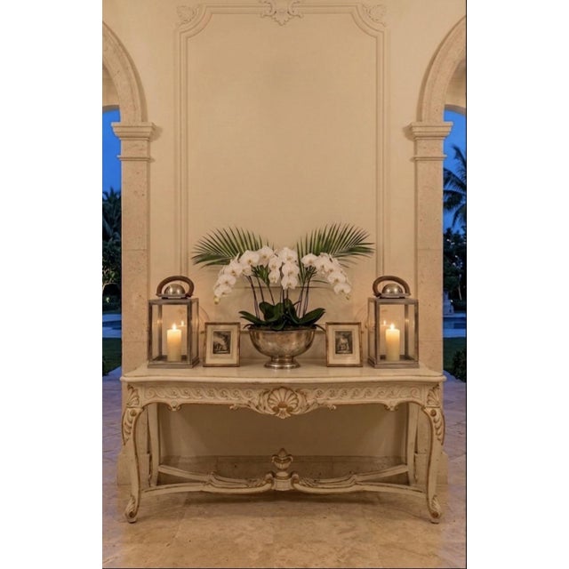 Traiditional Artisan Nickel-Finish Glass Lanterns With Driftwood Handles - a Pair For Sale - Image 12 of 12