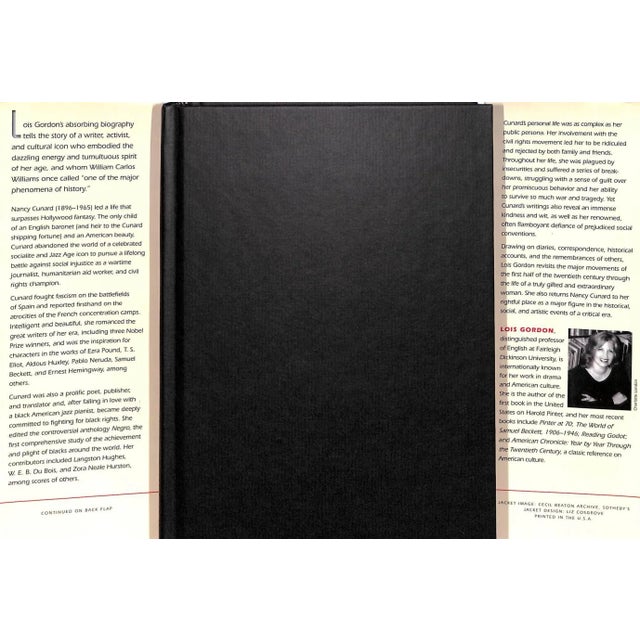 GORDON, Lois [447] pp. Columbia University Press 2007 9 1/2" x 6 1/2" Nancy Clara Cunard (10 March 1896 – 17 March 1965)...