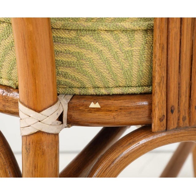 McGuire San Francisco Rattan With Rawhide Dining Chairs Set of 8 For Sale - Image 12 of 18