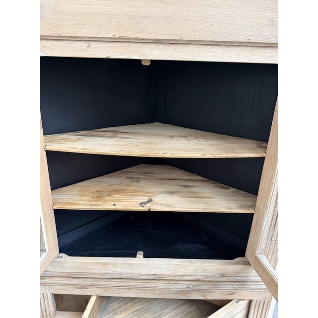 20th Century Elm Corner Cabinet, 1950s For Sale - Image 11 of 14
