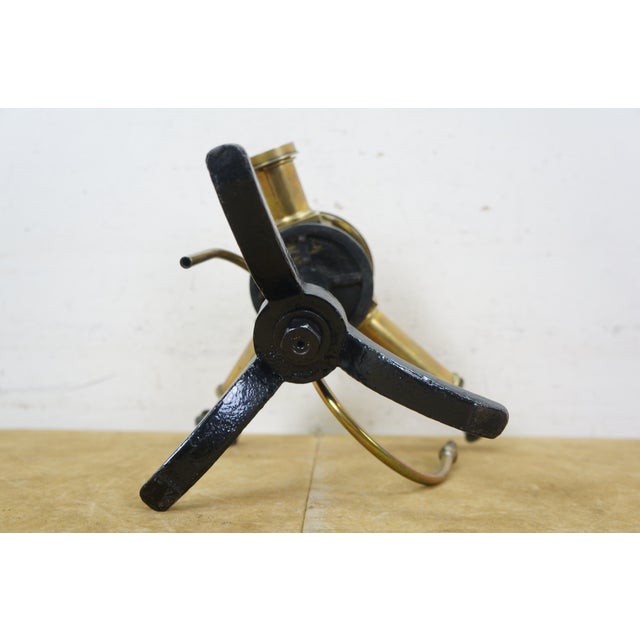 Antique Griffin London England Cast Iron Brass Scientific Spectroscope 12" For Sale - Image 13 of 18