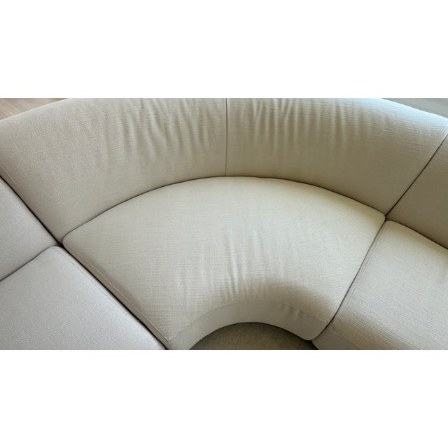West Elm Laurent 3-Piece Sculptural L-Shaped Wedge Sectional in Ivory Performance Upholstery For Sale - Image 12 of 18