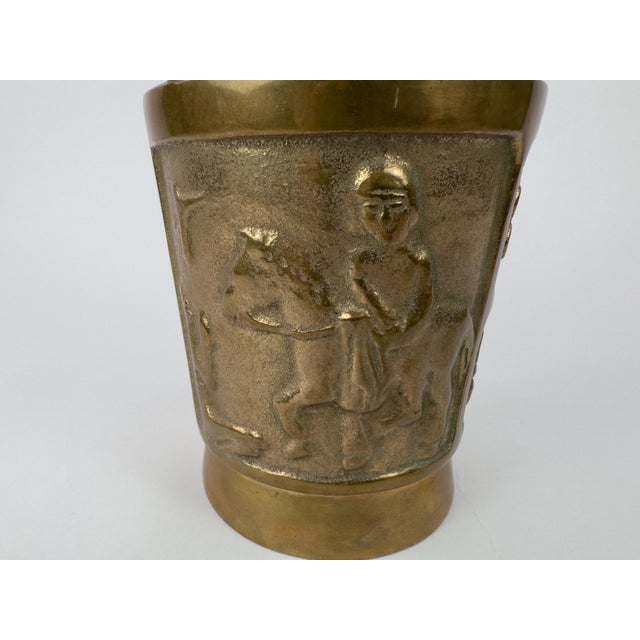 Mid 20th Century Large Mid-Century Solid Bronze Mortar and Pestle, Europe C. 1950–1970 For Sale - Image 5 of 11