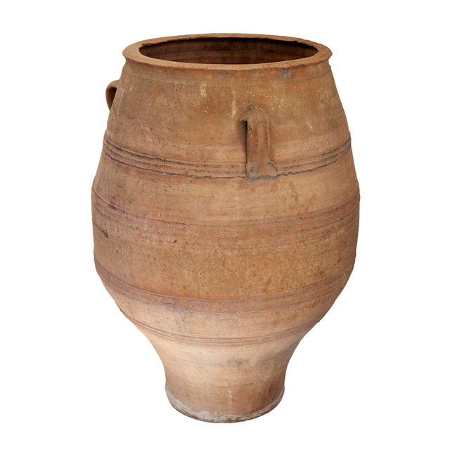 1980s Vintage French Terra Cotta Olive Oil Jug For Sale - Image 5 of 11