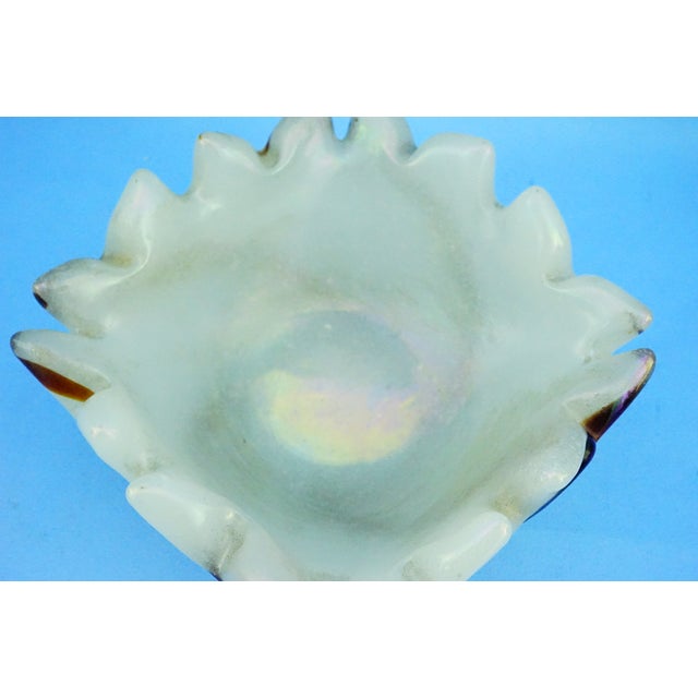 20th Century Iridato Milk Glass Pocket Emptier by Dino Martens for Toso-Murano, Italy, 1950s For Sale - Image 9 of 18