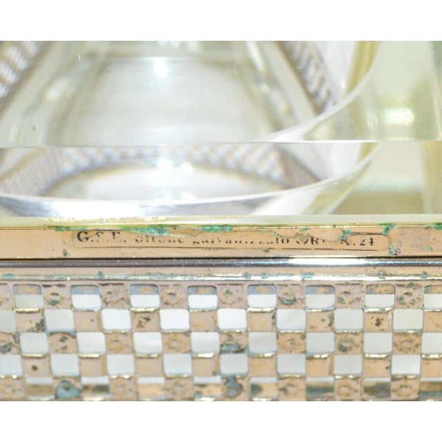 Art Deco Italian Murano Glass & 24k Gold Plate Jewelry Case Mandruzzato Style For Sale - Image 11 of 13