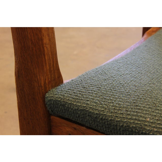 Vintage Danish Brutalist Ladderback Oak Chairs in the style of Henning Kjærnulf, 1960s, Set of 6 For Sale - Image 14 of 18