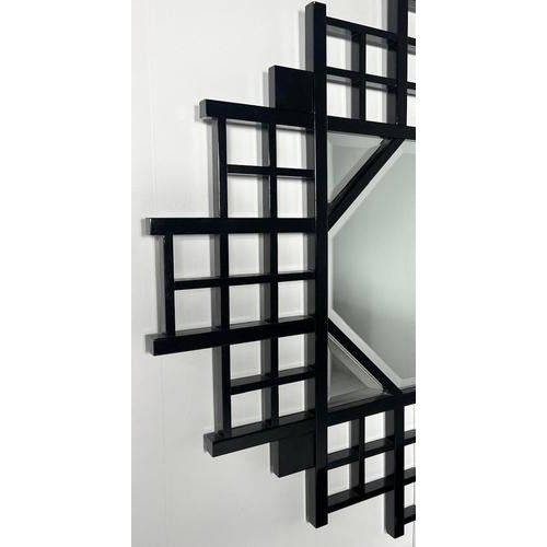 1960s Mid-Century Mirror with Wooden Frame, 1960s For Sale - Image 5 of 8