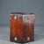 Vintage Huali Wood Hexagonal Brush Holder, Copper Corners and Jade-Like Stones For Sale - Image 4 of 9