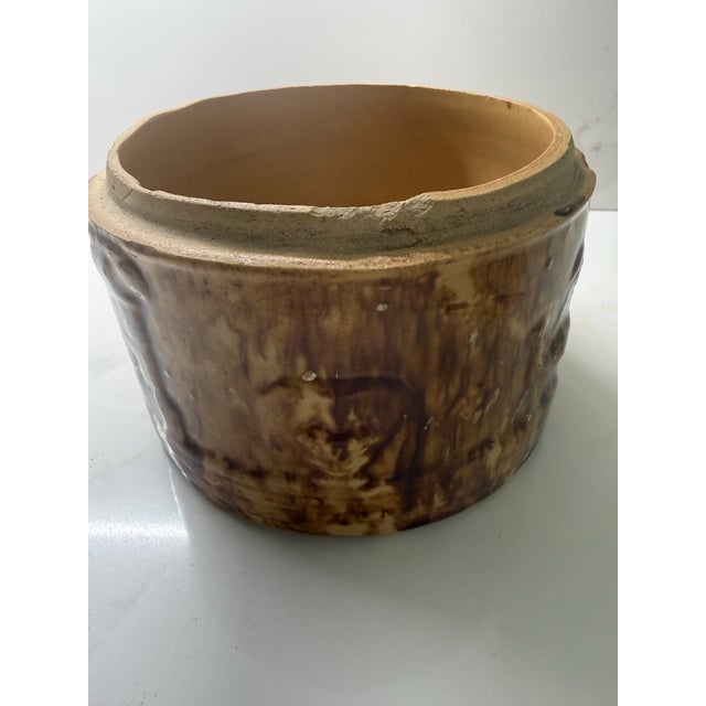 Bennington Potters 7 Pieces of Mid 19th Century Bennington Brown/Yellow Glaze Spongeware For Sale - Image 4 of 12