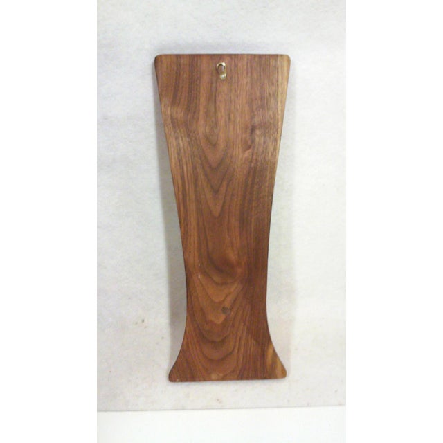 Mid-Century Sculptural Walnut Wall Sconces Candle Sconces-A Pair For Sale - Image 4 of 4