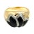 Vintage 14k Gold Onyx & Diamond Foliate Design Ring, Size 6.75 For Sale - Image 10 of 12