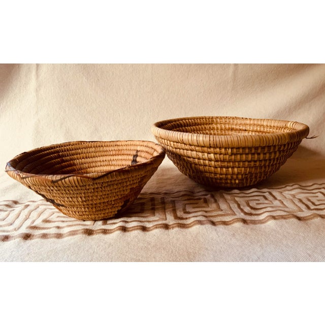 West African Sweet Grass Coil Baskets - Pair For Sale - Image 11 of 11