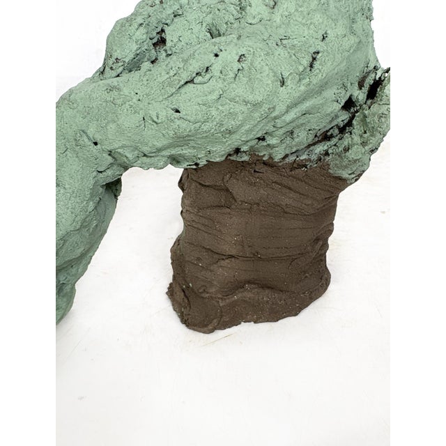 Sculpture Materials Green Clay Sculptures, France, 1970s, Set of 2 For Sale - Image 7 of 12