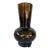 Mid-Century Japanese Black Lacquered Wood Vase With Angelfish Maki-E Decoration 16.5” For Sale