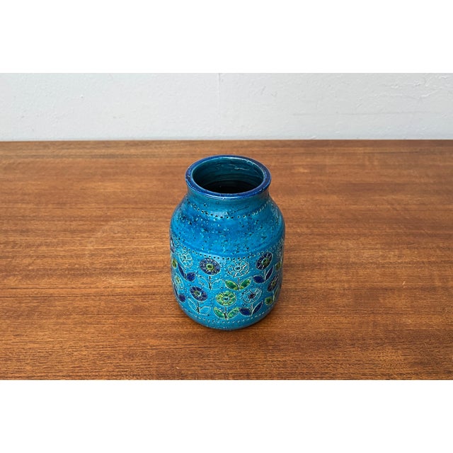 Mid-Century Modern Flower Design Pottery Vase by Aldo Londi for Bitossi, Italy, 1960s For Sale - Image 14 of 16