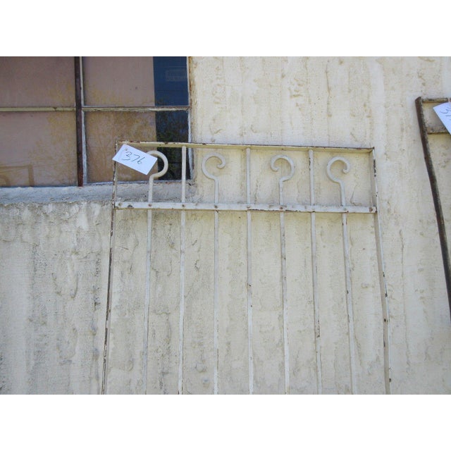 Mid-Century Modern Antique Victorian Iron Gate Window Garden Fence Architectural Salvage Door For Sale - Image 3 of 7