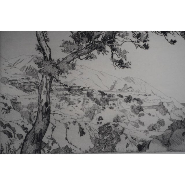 Mid 20th Century Charles B. Keller, a Village in Andalusia, Etching For Sale - Image 4 of 8