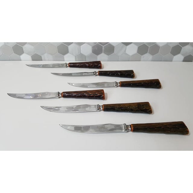 Vintage 1960s Washington Serrated Blades Steak Knives Set of 6