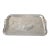 1950s Rodney Kent Wrought Hammered Aluminum Rectangle Serving Tray For Sale