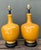 Mustard Vintage Glazed Ceramic Lamps - A Pair For Sale - Image 8 of 12