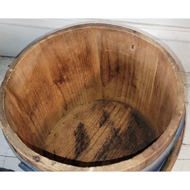 Blue Mid 19th Century Blue Painted Firkin in Original Paint For Sale - Image 8 of 8