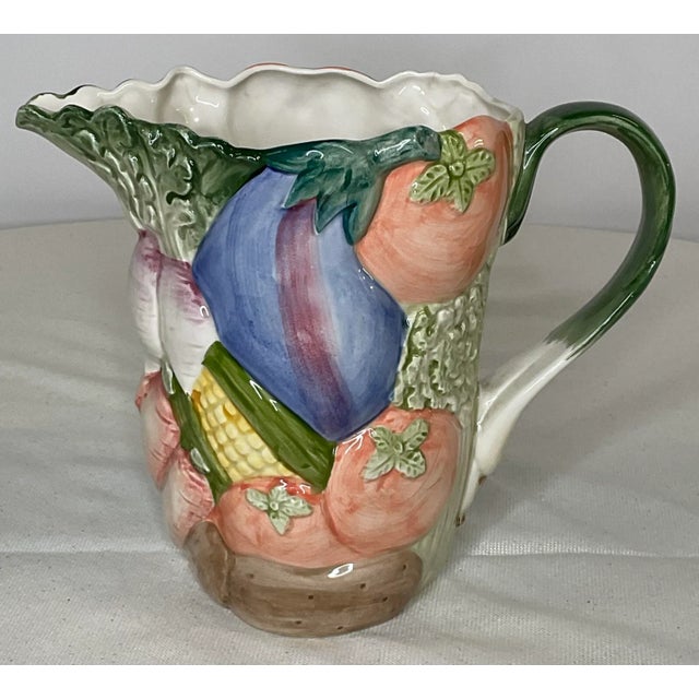 1980s Fitz and Floyd Vegetable Garden Pitcher | Chairish