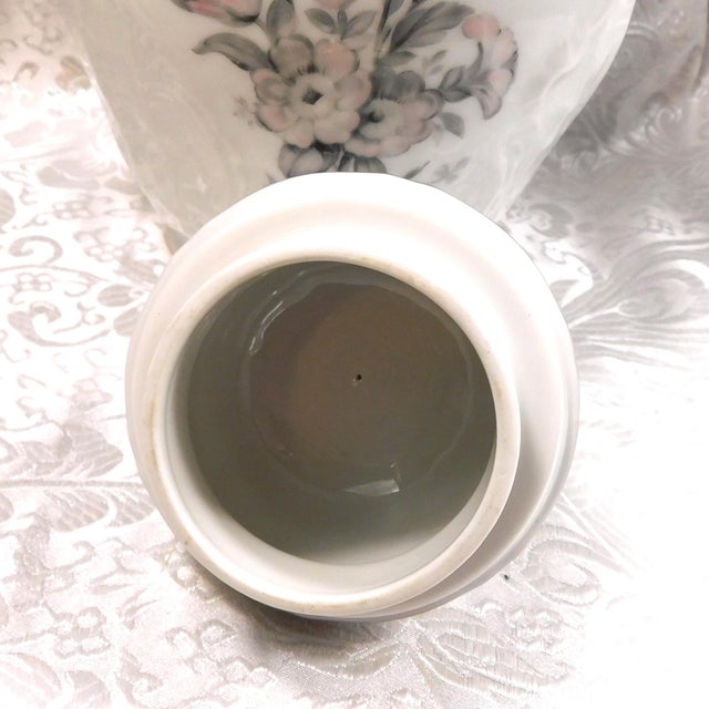 White 1970s Rosenthal Coffee Pot in Grey Rose For Sale - Image 8 of 13