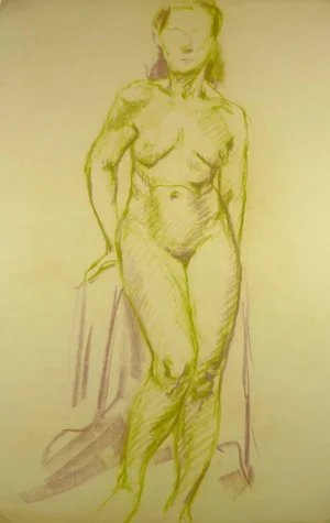 Nude in Pale Purples & Greens