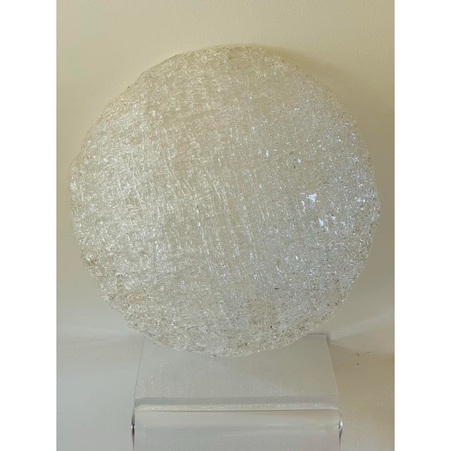 Contemporary Italian Venetian-Style Webbed Glass Bowl For Sale - Image 9 of 12