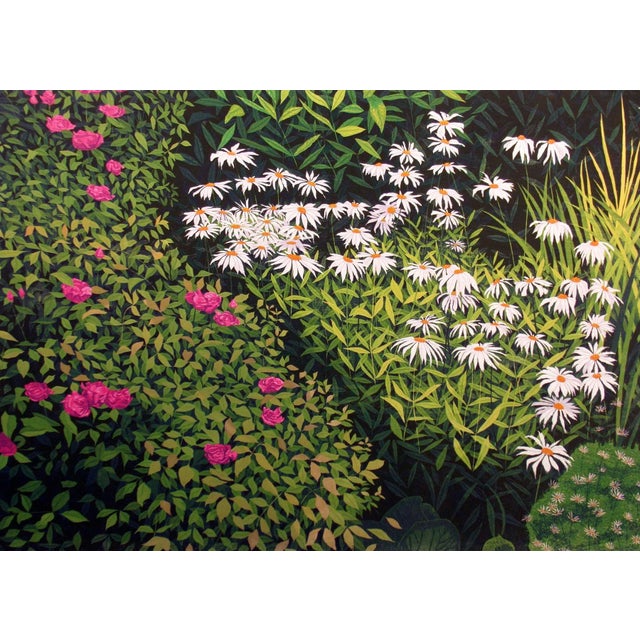 Gordon Mortensen "The Garden" Signed & Numbered Realistic Woodcut Art Print Unframed For Sale