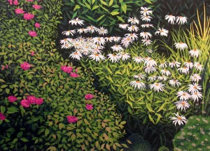 Gordon Mortensen "The Garden" Signed & Numbered Realistic Woodcut Art Print Unframed