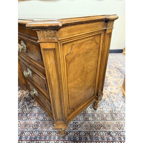 American Walnut Breakfront Triple Dresser or Chest of Drawers from Karges For Sale - Image 10 of 11