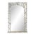 Hollywood Regency Serge Roche Style Carved Bamboo Palm Foliate Wall Mirror For Sale