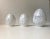 Half Egg Art Glass Candle Holders by Ingegerd Råman for Skruf, 1980s, Set of 3 For Sale - Image 3 of 7