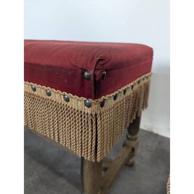 Ottomans with Wooden Structure, Set of 2 For Sale - Image 4 of 7