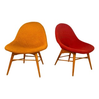 Vintage Upholstered Side Chairs, Set of 2 For Sale