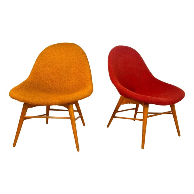 Vintage Upholstered Side Chairs, Set of 2 For Sale