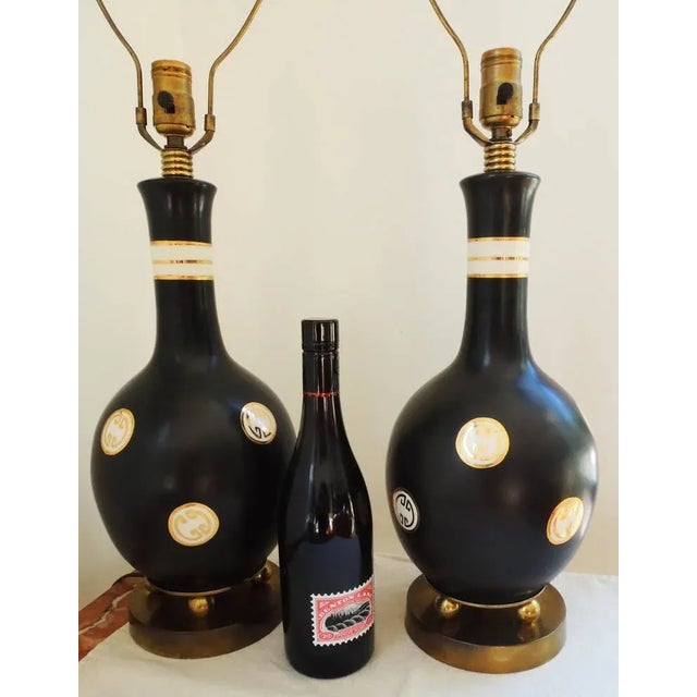 Mid-Century Modern James Mont Style Table Lamps - a Pair For Sale - Image 3 of 7