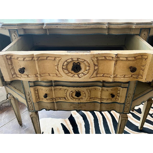 19th Century 19th Century Italian Painted Demi-Lune Chest of Drawers For Sale - Image 5 of 7
