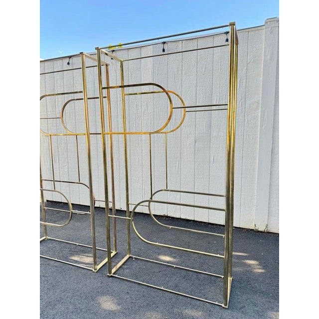 1980s Design Institute of America Brass Etageres For Sale - Image 5 of 12