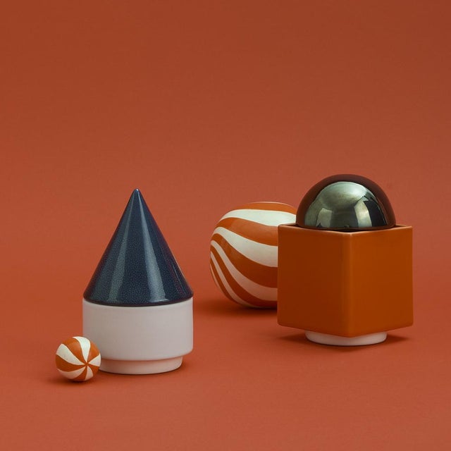 Orange KNSTRKT Stackable Tableware by Studio Berg, Set of 4 For Sale - Image 8 of 15