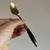 Black 1960s Mid-Century Modern Black & Brass Flatware Set – 50 Pieces, Stainless Steel With Riveted Handles - Utensils For Sale - Image 8 of 9